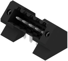 Pin header, 5 pole, pitch 3.5 mm, angled, black, 1003540000