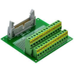 CZH-LABS IDC-26 Male Header Connector Breakout Board Module, IDC Pitch 0.1&quot;, Terminal Block Pitch 0.2&quot;