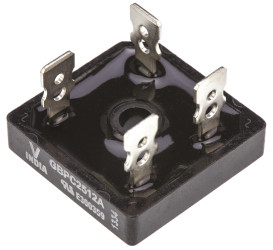 Mostek prostowniczy Jednofazowy 25A 1200V Połączenie silikonowe GBPC-A