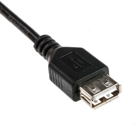Kabel USB Złącze A USB A Złącze B USB A dł. 250mm Przewód USB USB 2.0 kolor: Czarny