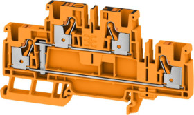 Multi level terminal block, push-in connection, 0.14-6.0 mm², 4 pole, 32 A, 8 kV, orange, 2552590000