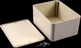 ABS enclosure, (L x W x H) 200 x 150 x 100 mm, light gray (RAL 7035), IP54, RL6685