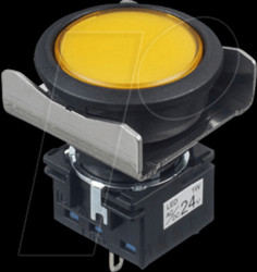 LB6L-M1T64Y LB-16mm, PBI, round, DPDT, mtr, 24V AC/DC, yw
