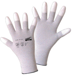Worky 1170 ESD Nylon/Carbon-PU (Fingertips) Fine Knitted Glove - Size 10