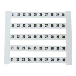 Oznaczniki kablowe poziome z nadrukiem: 21-30 DEK 5 FWZ 5pasków Weidmüller 0523060021