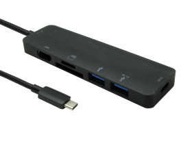Adapter, 3840 x 2160, do wyświetlaczy: 3, USB C, USB C, HDMI