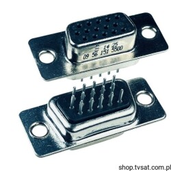 09561515500 Socket D-SUB-15 High Density THT HARTING