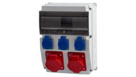 Rozdzielnica Caja 12M - Gniazda 16A 5P, 32A 5P, 3X230v /12 Modułów/
