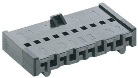 Socket housing, 12 pole, pitch 2.5 mm, straight, black, 3114 12 VP15