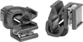 Edge clip, max. bundle Ø 6.8 mm, PA, metal, black, (L x W x H) 23.1 x 22.8 x 13.2 mm, 151-04455
