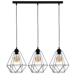 Lampa wisząca BASKET BLACK 3xE27 MLP7215 Milagro