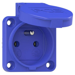 PC Electric 108-0bc Gniazdo wtykowe ze stykiem ochronnym IP54 niebieski