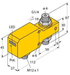Turck Czujnik liniowy FCI-D04A4P-ARX-H1140 6870645 Zasilanie (zakres): 21.6 - 26.4 V/DC 1 szt.