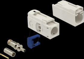 89686 FAKRA B jack 25 mm (long) for crimping