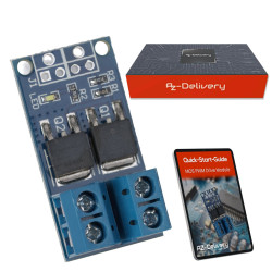 MOSFET PWM controller Module DC 5V -36V 15A, compatible with Arduino - compatible with Raspberry Pi, for microcontroller, LED 12