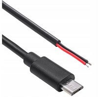 KAB220P Kabelek zasilający z wtykiem USB micro B prosty - 1m