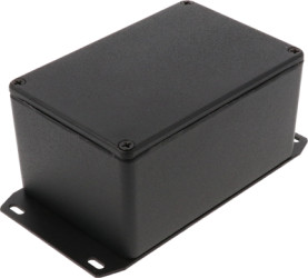 Aluminum die cast enclosure, (L x W x H) 120 x 80 x 59 mm, black (RAL 9005), IP65, 1590WTFBK