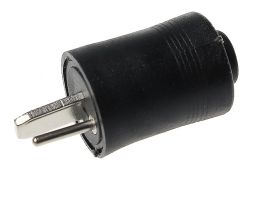 Wtyk głośnikowy prosty skręcany czarny (2szt)