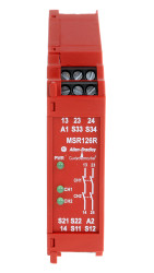 Przekaźnik bezpieczeństwa, kat. bezp.: 4, SIL: 3, MSR126R, styki bezp.: 2, Uz: 24 V ac/dc, Rockwell Automation