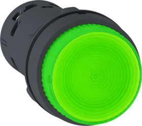 Pushbutton, for universal LED, illuminable, green, XB7NJ0361