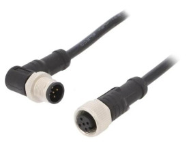 M12A05FL12AMRSD001 Kabel do czujników/automatyki 5PIN M12-M12 1m wtyk wtyk