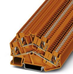 Double level terminal, push-in connection, 0.14-4.0 mm², 4 pole, 22 A, 6 kV, orange, 3209605