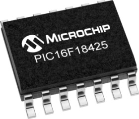 Mikrokontroler Microchip PIC16F SOIC 14-pinowy Montaż powierzchniowy PIC 14 kB 12bit CAN: 32MHz RAM:1 kB Ethernet: