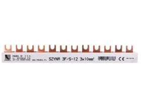 Szyna łączeniowa 3P 63A 10mm2 widełkowa (12mod.) S-12 E.4302
