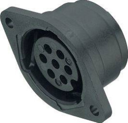 binder 09 0470 00 12-20 Złącze żeńskie kołnierzowe złącze żeńskie proste Seria: 690 Łączna ilość styków: 12 1 szt.