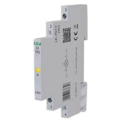 Lampka modułowa 1-fazowa żółta LED Slim 1/2 modułu 230V LK-701Y