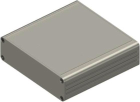 Aluminum enclosure, (L x W x H) 100 x 105 x 30 mm, natural, 10023238