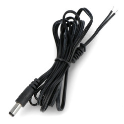 Wtyk DC 5,5x2,1mm z przewodem 24AWG - 1,5m