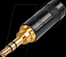 NYS231BG Stereo jack plug 3.5 mm, straight, gold-plated