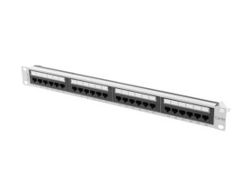 PATCH PANEL 24 PORT 1U 19” KAT.6A SZARY LANBERG