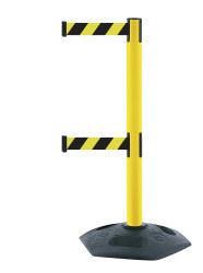 Bariera ochronna długość taśmy 3.65m Bariera chowana szerokość bariery 64mm Ø 63.5mm wysokość bariery 960mm Czarny,