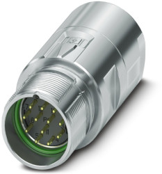 Plug, 12 pole, crimp connection, standard/ONECLICK quick locking system, straight, 1629114