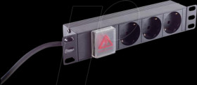 BS09-26935 10" power strip, 3-way, 1RU, black