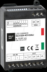 DLX1224-4CV-DALI LED dimmer, PWM, 12 - 24 V, 5 A CV, DALI, 4 outputs