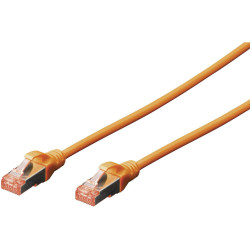 Digitus DK-1644-010/OR RJ45 Network cable CAT 6 S/FTP 1m Orange Halogen-free