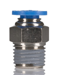 Złączka pneumatyczna R 1/4 Wciskane 6 mm RS PRO Adapter gwintowany prosty