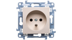 Simon 10 Gniazdo Pojedyncze Z/U Kremowe 16A 250V Ip20 Cgz1.01/41