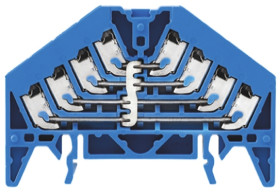 Kostka zaciskowa na szynie DIN Weidmuller poziomy: Poczwórny 26 → 16AWGWciskane P 17.5A 250 V