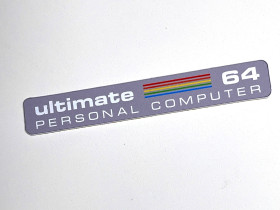 Commodore 64C 'Ultimate 64' grey badge 0.5mm thick