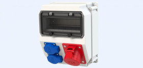 Rozdzielnica stacjonarna ECOLINE 16A/5P 2GS bez zabezpieczeń IP54 90EKO007