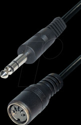 A 37L 6.3 mm jack plug/5-pin DIN socket, 0.2 m