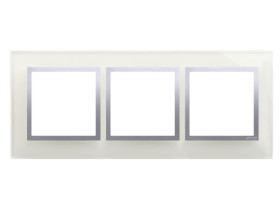 SIMON 54 Ramka 3 potrójna Nature-Szkło SREBRNA MGŁA IP20/IP44* (*IP44-należy zastosować zestaw uszczelek DUN3) DRN3/71 KONTAKT S