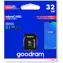 Goodram microSD memory card 32GB 100MB/s M1AA UHS-I class 10 + adapter