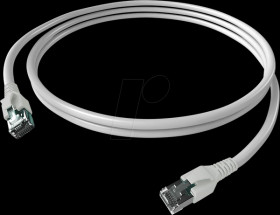 CP1KWBWBW0005 Cat.6a patch cable, S/FTP, FlexBoot, white, 0.5 m