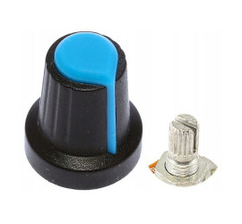 6mm Potentiometer Knob 15x17mm - Blue