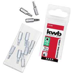 kwb 121296 industrial steel Bits set T25 TQ60 steel satin finish 10 pcs